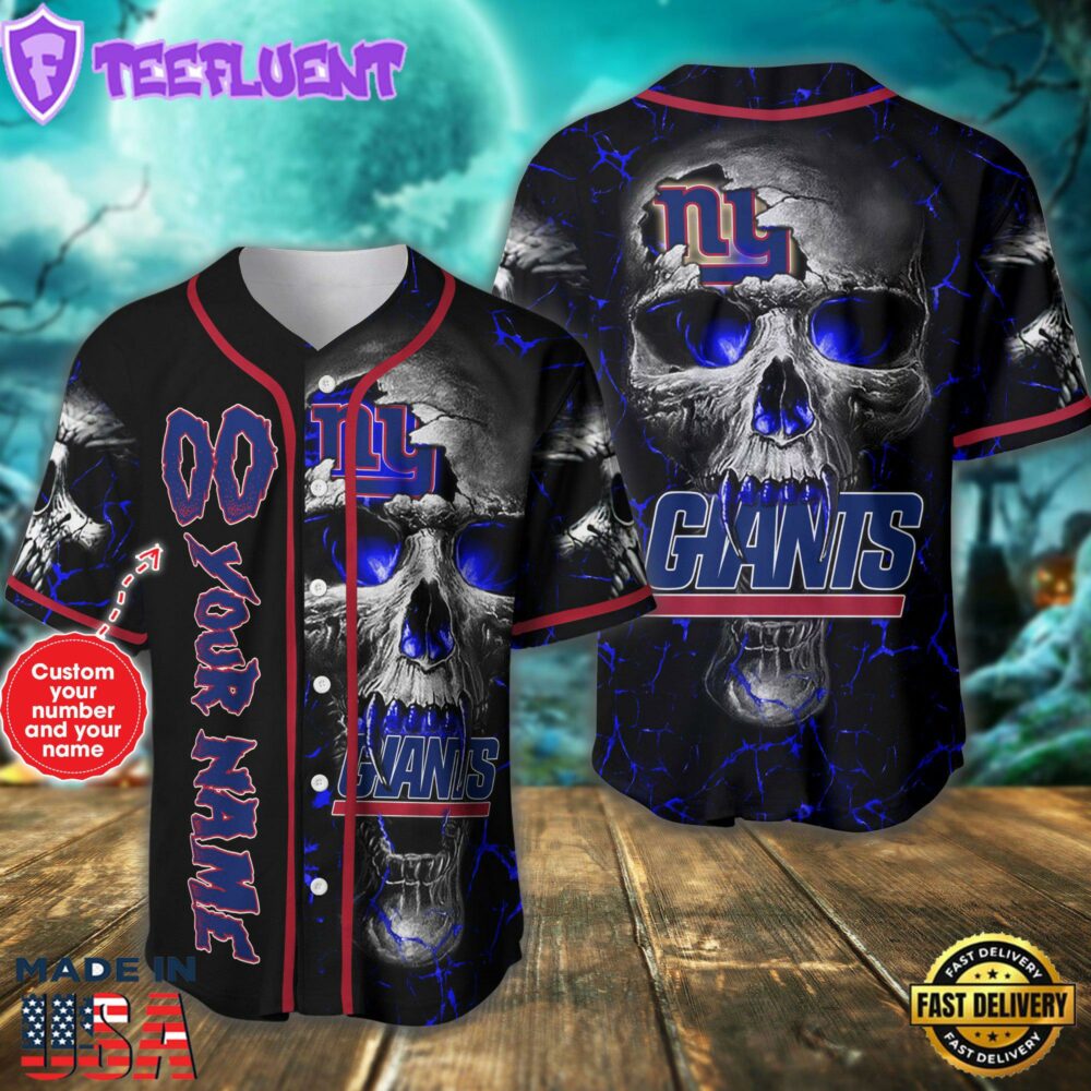 New York Giants NFL 3D Personalized Baseball Jersey Shirt For Fans