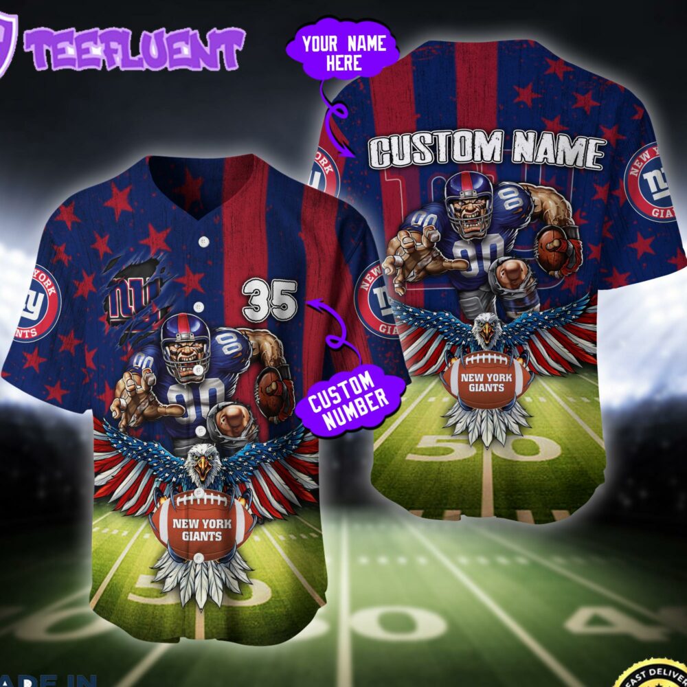 New York Giants NFL Baseball Jersey Custom Shirt For Fans