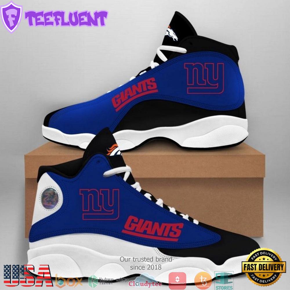 New York Giants NFL Big Logo Football Team Air Jordan 13 Sneaker Shoes - Gift For Fans