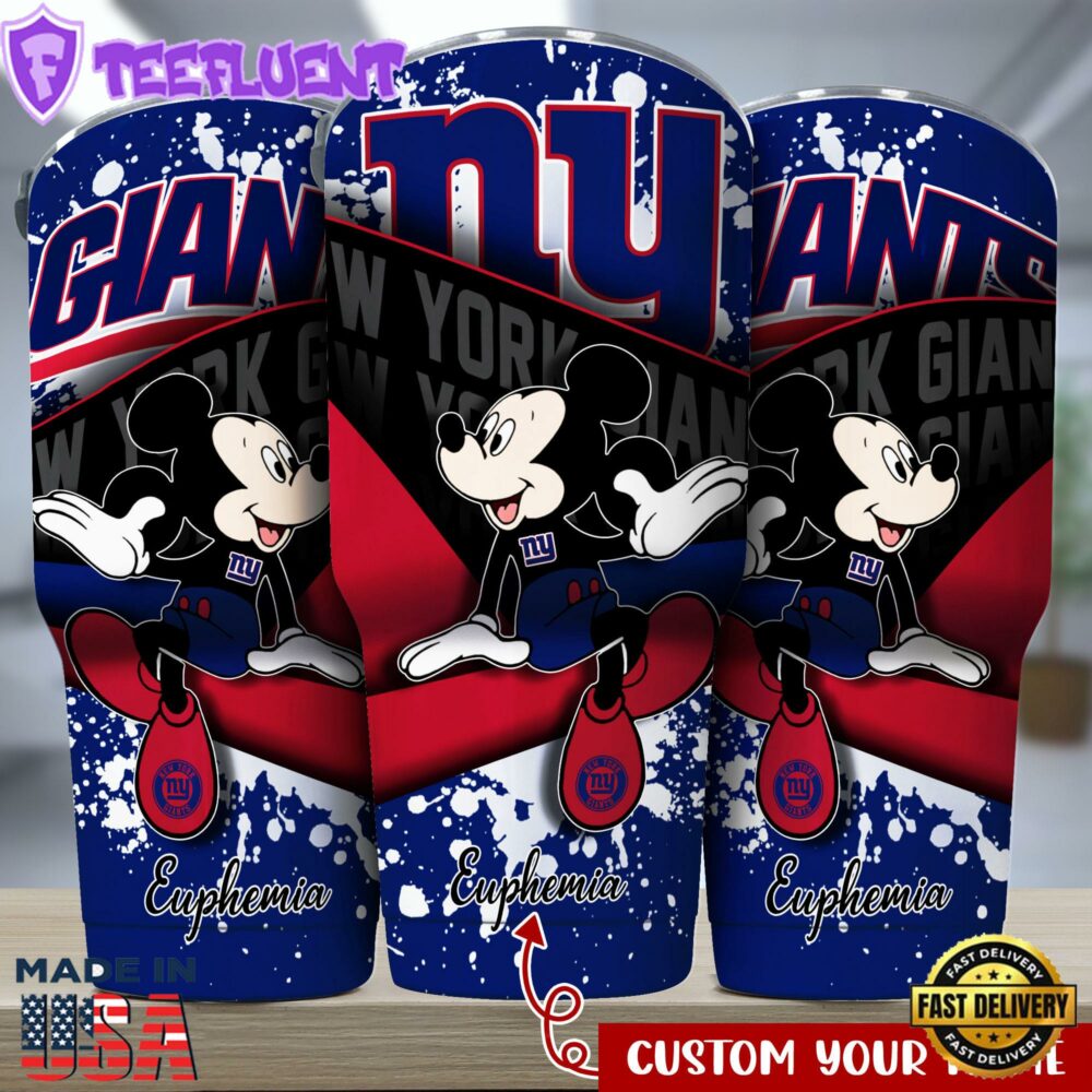 New York Giants NFL-Custom Tumbler Mickey Mouse Style