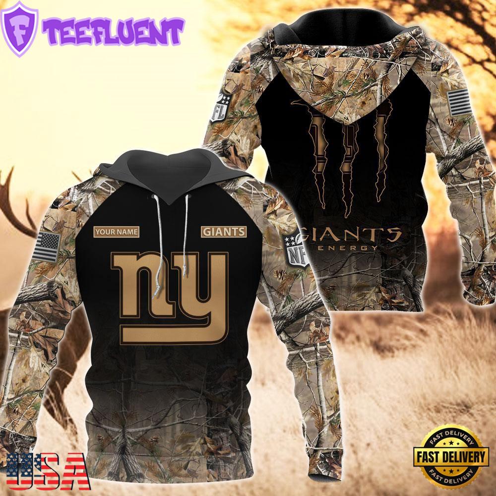 New York Giants Personalized Hoodie Camo Hunting Perfect Gift