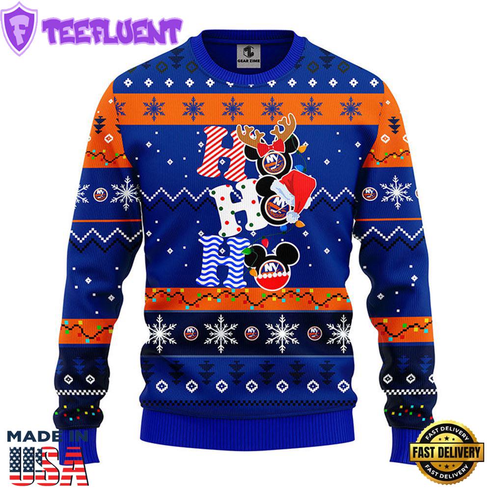 New York Islanders Hohoho Mickey Christmas Ugly Sweater