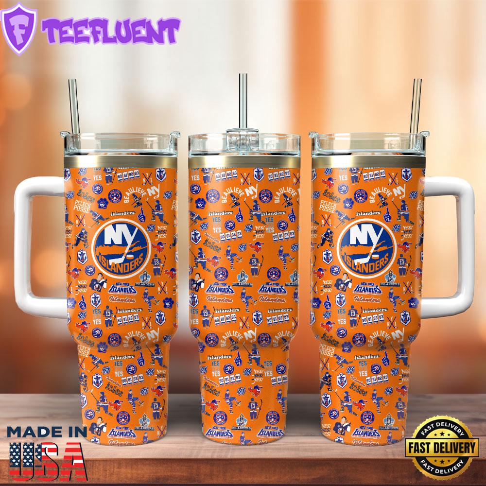 New York Islanders Ice Hockey NHL Sport Custom Stanley Quencher 40oz Stainless Steel Tumbler