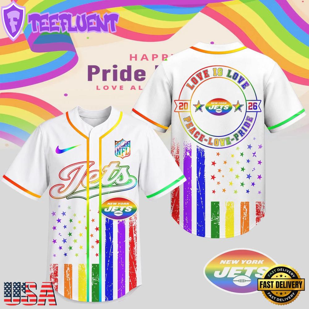 New York Jets 2026 NFL Pride Love Limited Edition Baseball Jersey