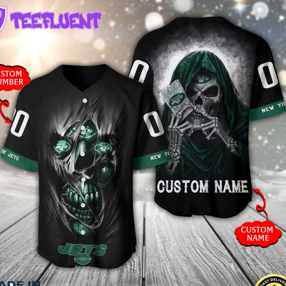 New York Jets NFL 3D Personalized Baseball Jersey Shirt For Fans