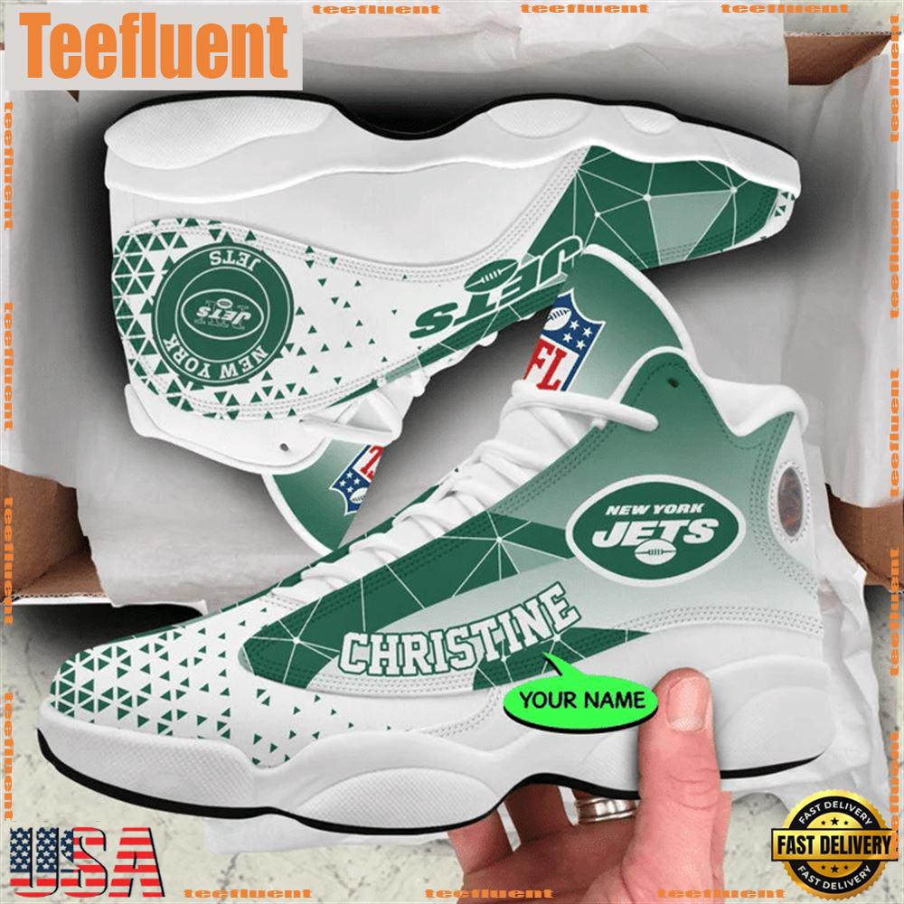 New York Jets NFL Personalized Jordan 13 Shoes