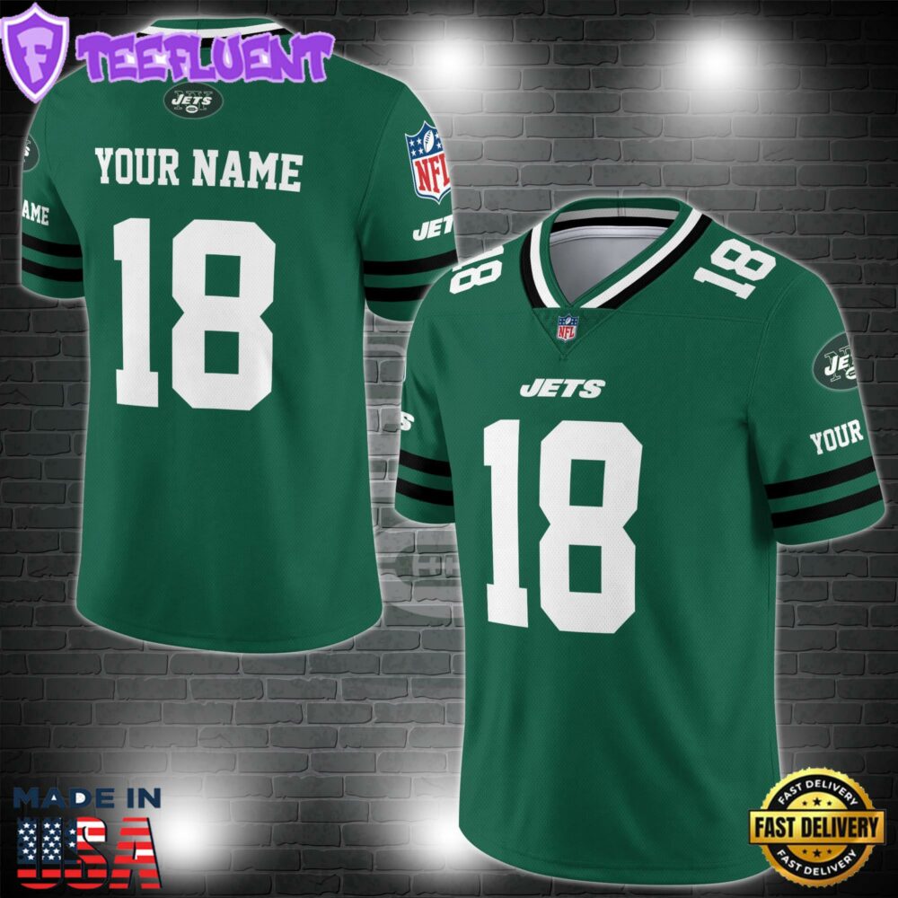 New York Jets Personalized V-neck Football Jersey Sport Gifts For Fan