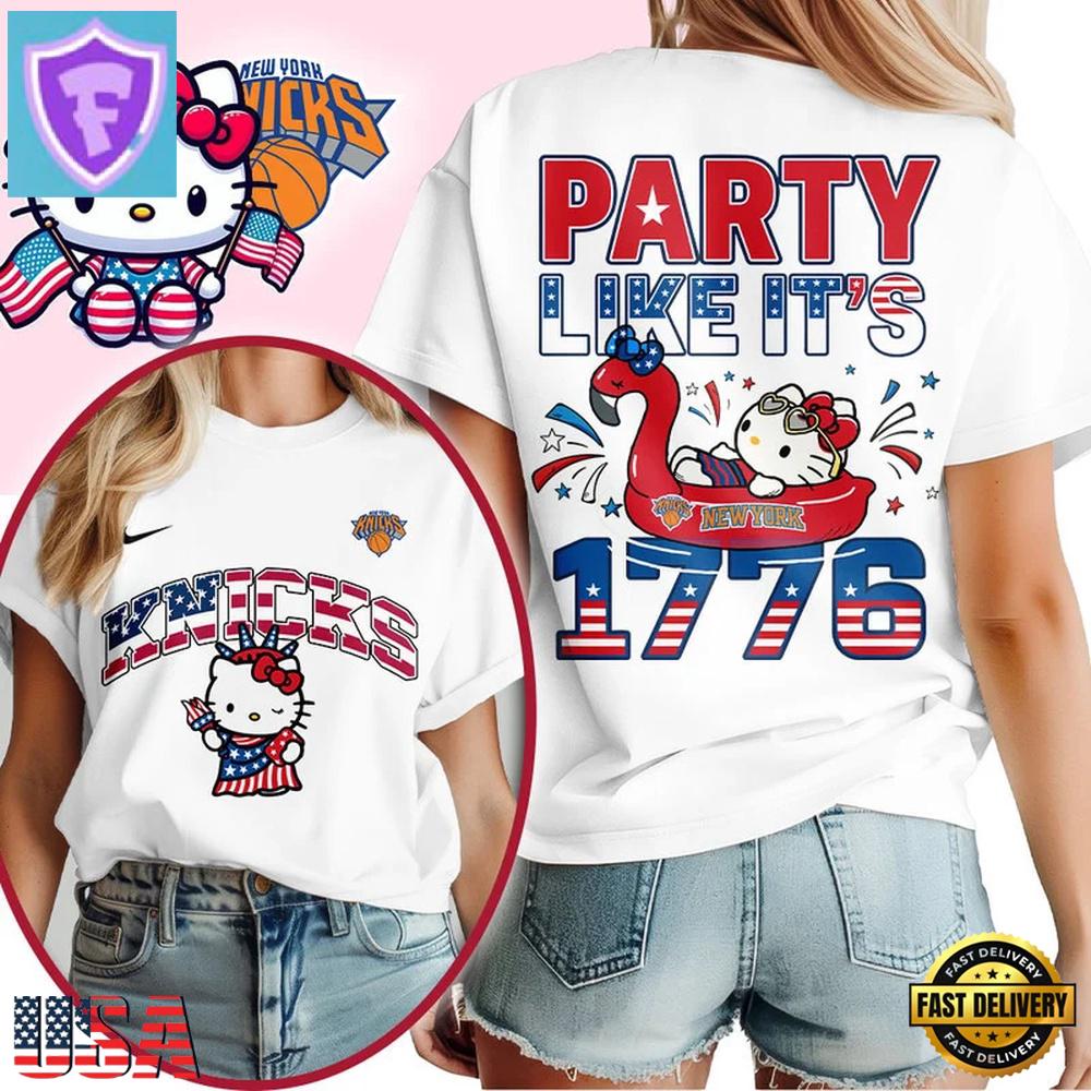 New York Knicks 2026 NBA Hello Kitty Independence Day Unisex 3D Shirt
