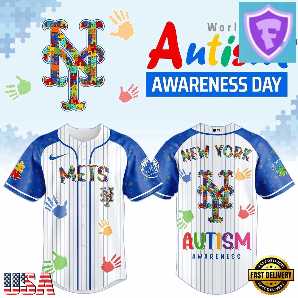 New York Mets Autism Awareness 2026 Special Edition Baseball Jersey