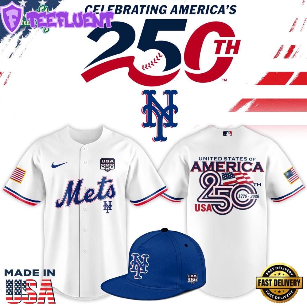 New York Mets USA 250th Anniversary Independence Baseball Jersey