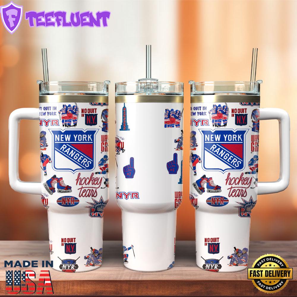 New York Rangers Ice Hockey NHL Sport Custom Stanley Quencher 40oz Stainless Steel Tumbler