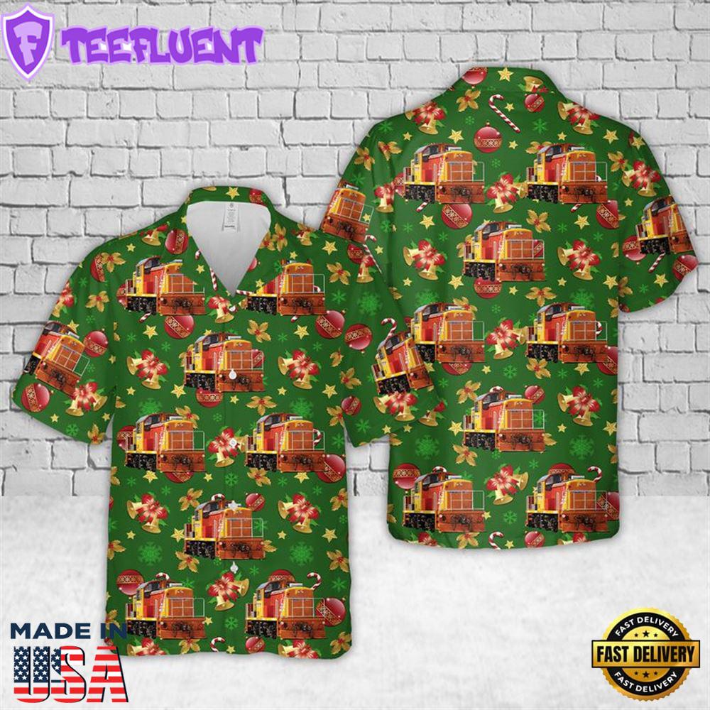 New Zealand KiwiRail DSC 2693 Locomotive Christmas Hawaiian Shirt