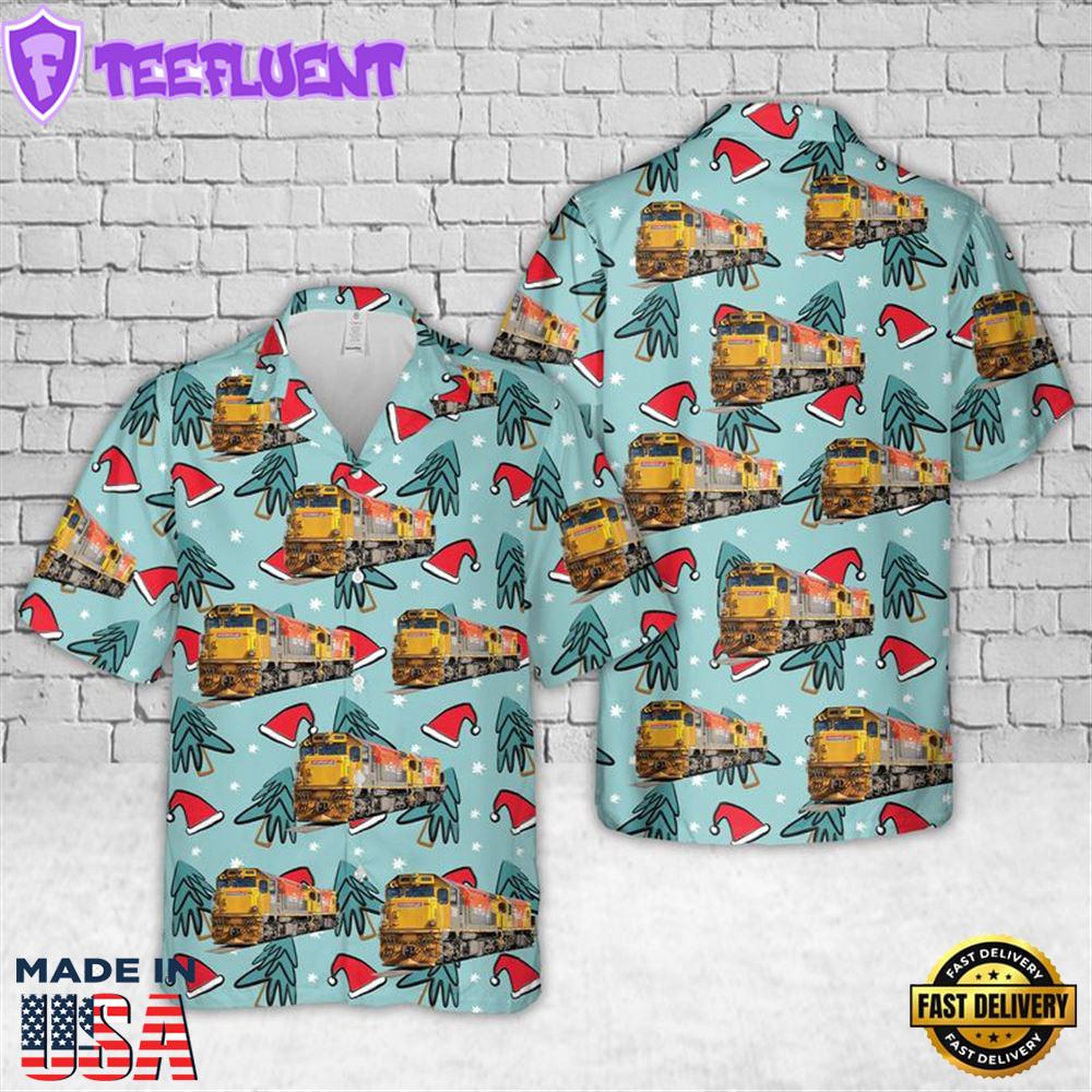 New Zealand KiwiRail EMD G22 # 7008 Locomotive Christmas Hawaiian Shirt