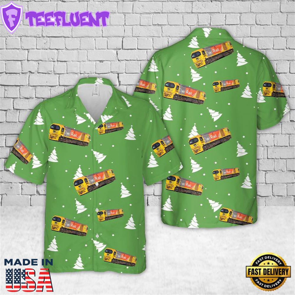 New Zealand KiwiRail Railways Locomotive DL 9452 Christmas Hawaiian Shirt