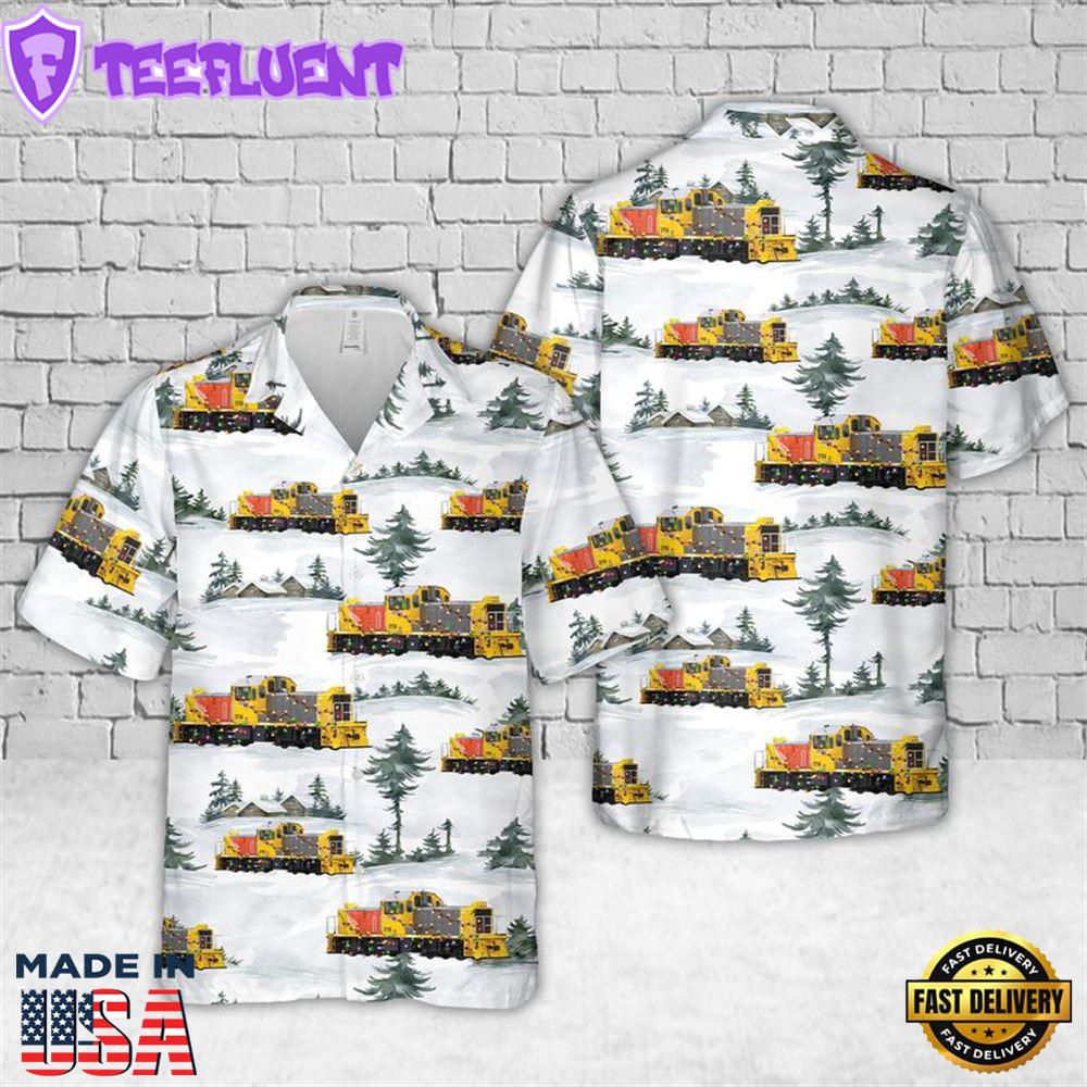 New Zealand KiwiRail Railways Locomotive DSG 3114 Christmas Hawaiian Shirt