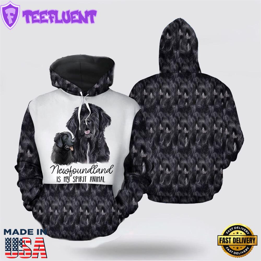 Newfoundland My Spirit Animal All Over Print 3D Hoodie