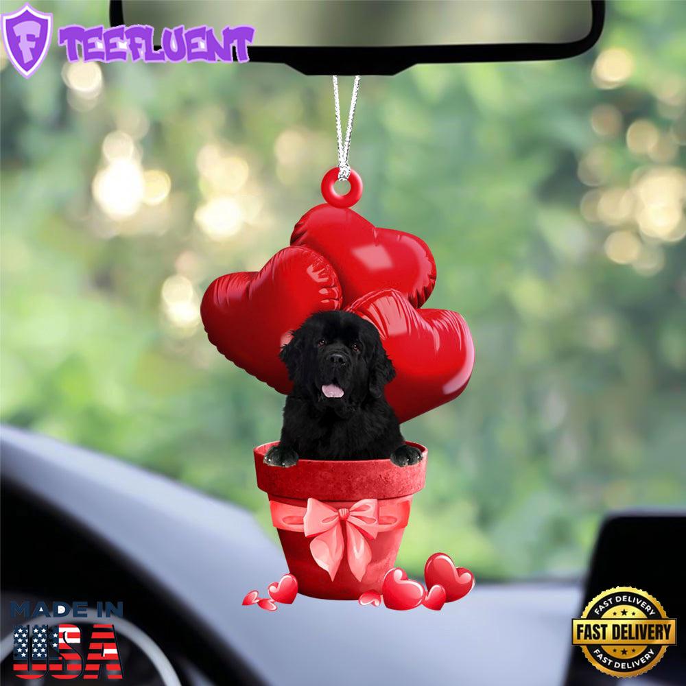 Newfoundland Red Heart Balloon Ornament, Gift For Christmas