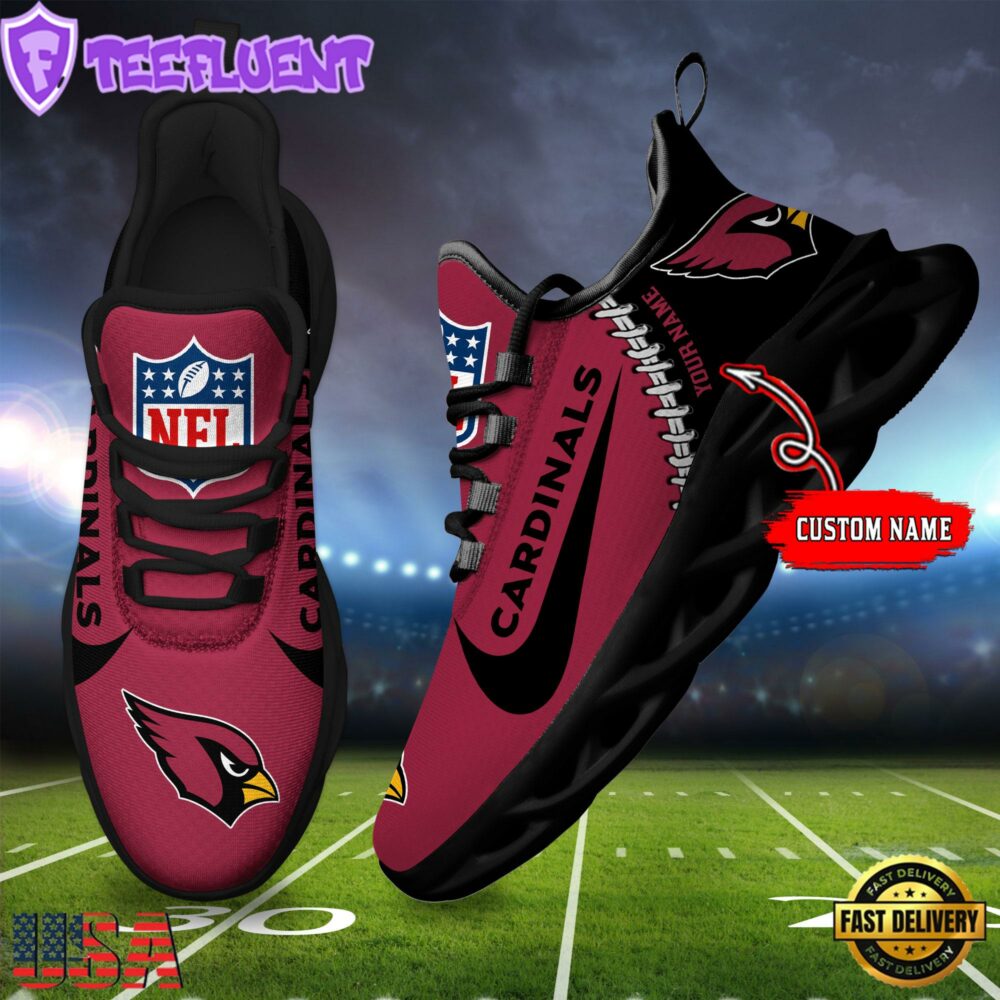 NFL Arizona Cardinals Football Team Design Max Soul Shoes, Football New Sneaker Shoes