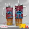 NFL Arizona Cardinals Stitch Glitter Custom Stanley Quencher 40oz Stainless Steel Tumbler With Handle