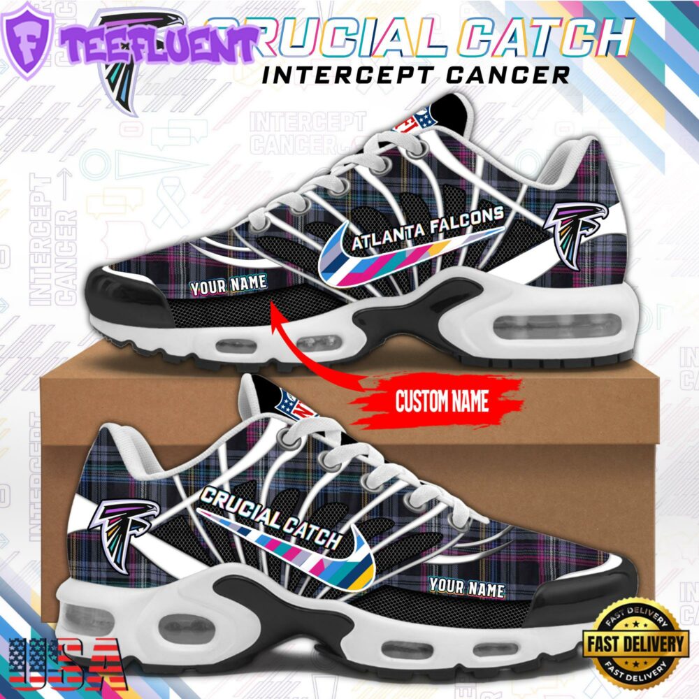 NFL Atlanta Falcons Crucial Catch Intercept Cancer Air Max Plus Shoes Sneaker