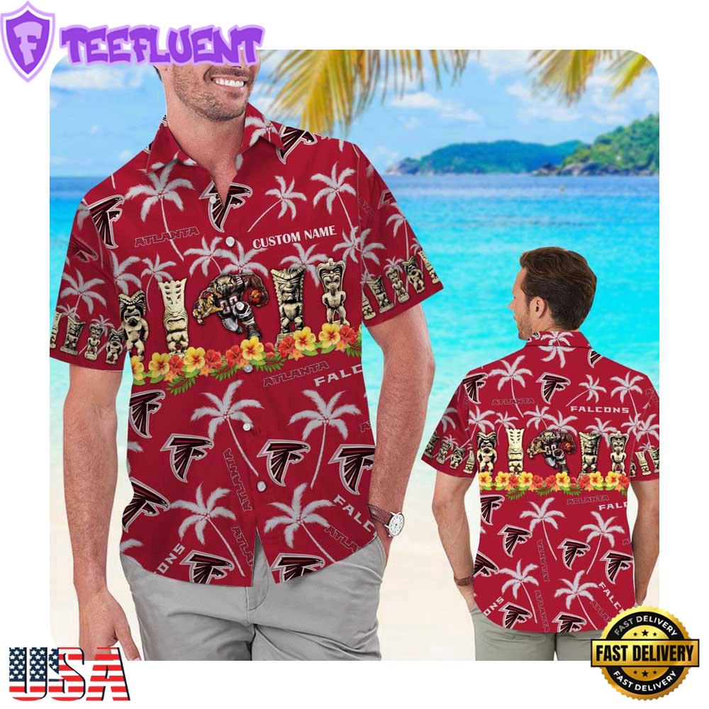 NFL Atlanta Falcons Custom Name Hawaii Shirt Summer Button Up Shirt