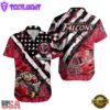 NFL Atlanta Falcons Football American Flag Mascot Custom Name Hawaiian Shirt