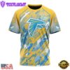 NFL Atlanta Falcons Football Childhood Cancers All Over Print T-Shirt