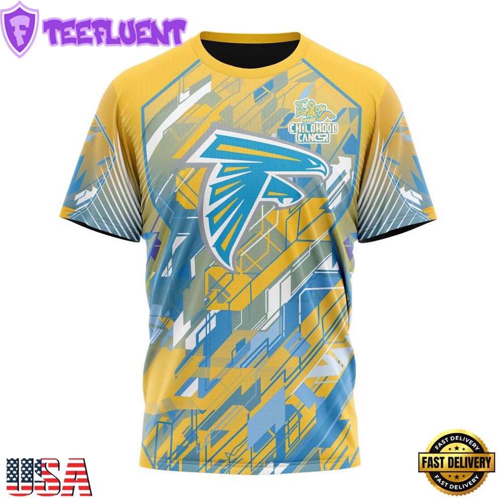 NFL Atlanta Falcons Football Childhood Cancers All Over Print T-Shirt