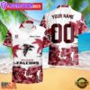 NFL Atlanta Falcons Hibiscus Flower Custom Name Hawaiian Shirt