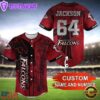 NFL Atlanta Falcons Personalized Baseball Jersey, Football Team Design Jersey Shirt