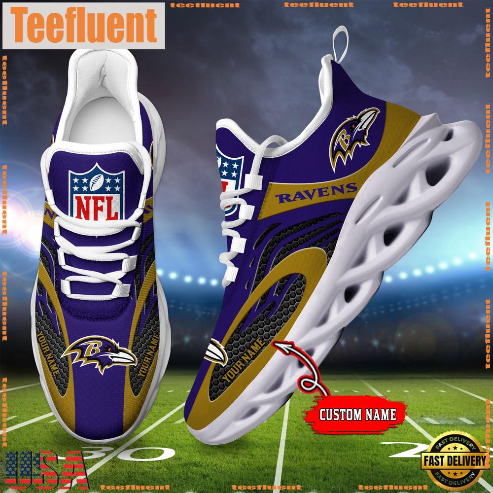NFL Baltimore Ravens Custom Max Soul Shoes