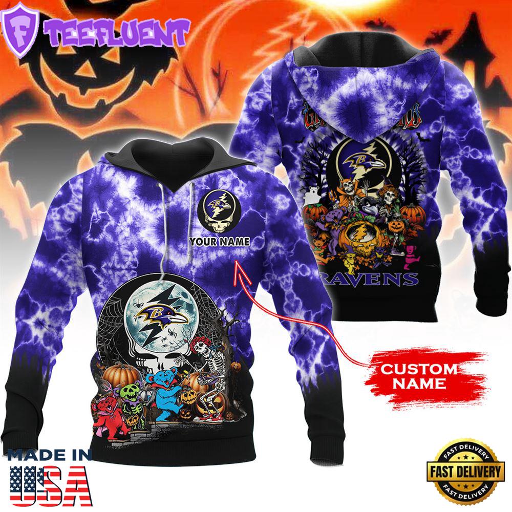 Nfl Baltimore Ravens Custom Name 3d Shirt