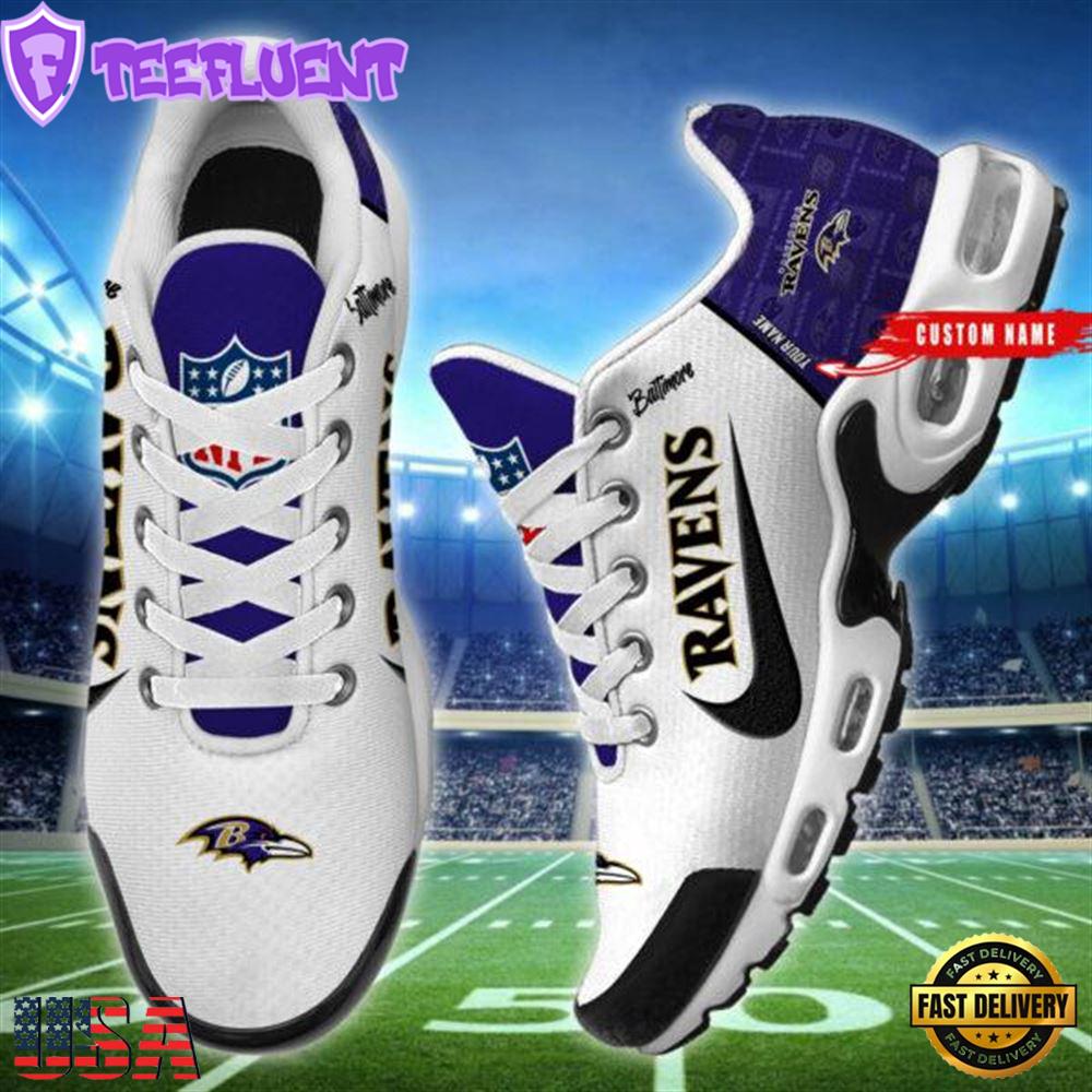 NFL Baltimore Ravens Custom Name Air Max Plus Shoes