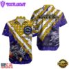 NFL Baltimore Ravens Football American Flag Mascot Custom Name Hawaiian Shirt