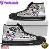 NFL Baltimore Ravens Mickey Grey High Top Shoes For Fans