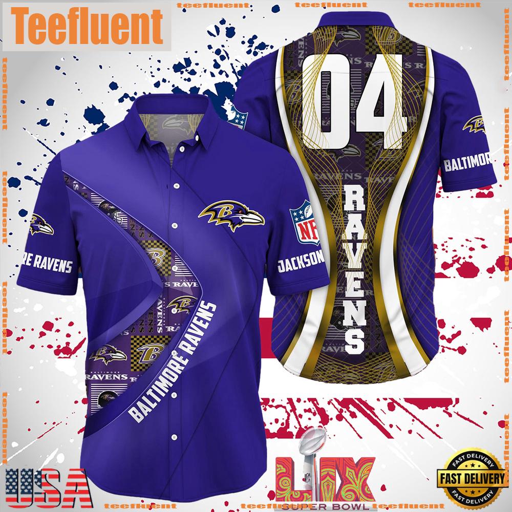 NFL Baltimore Ravens Super Bowl LIX Fans Custom Hawaiian Shirt