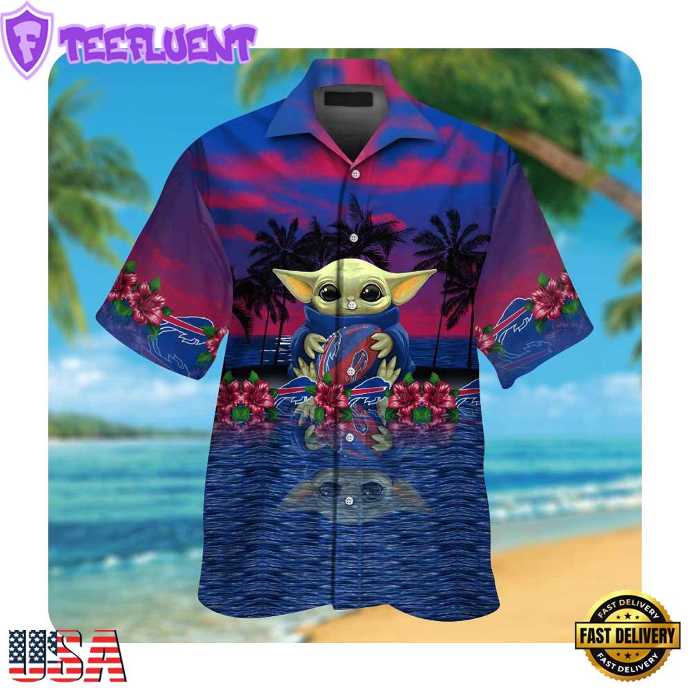 NFL Buffalo Bills And x Baby Yoda Hawaii Shirt Summer Button Up Shirt