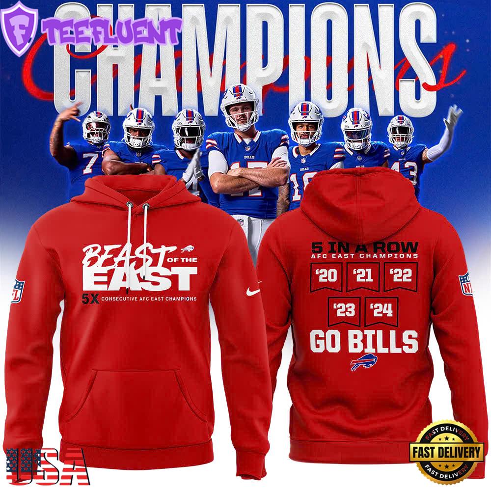 NFL Buffalo Bills Beast Of The East Red Hoodie