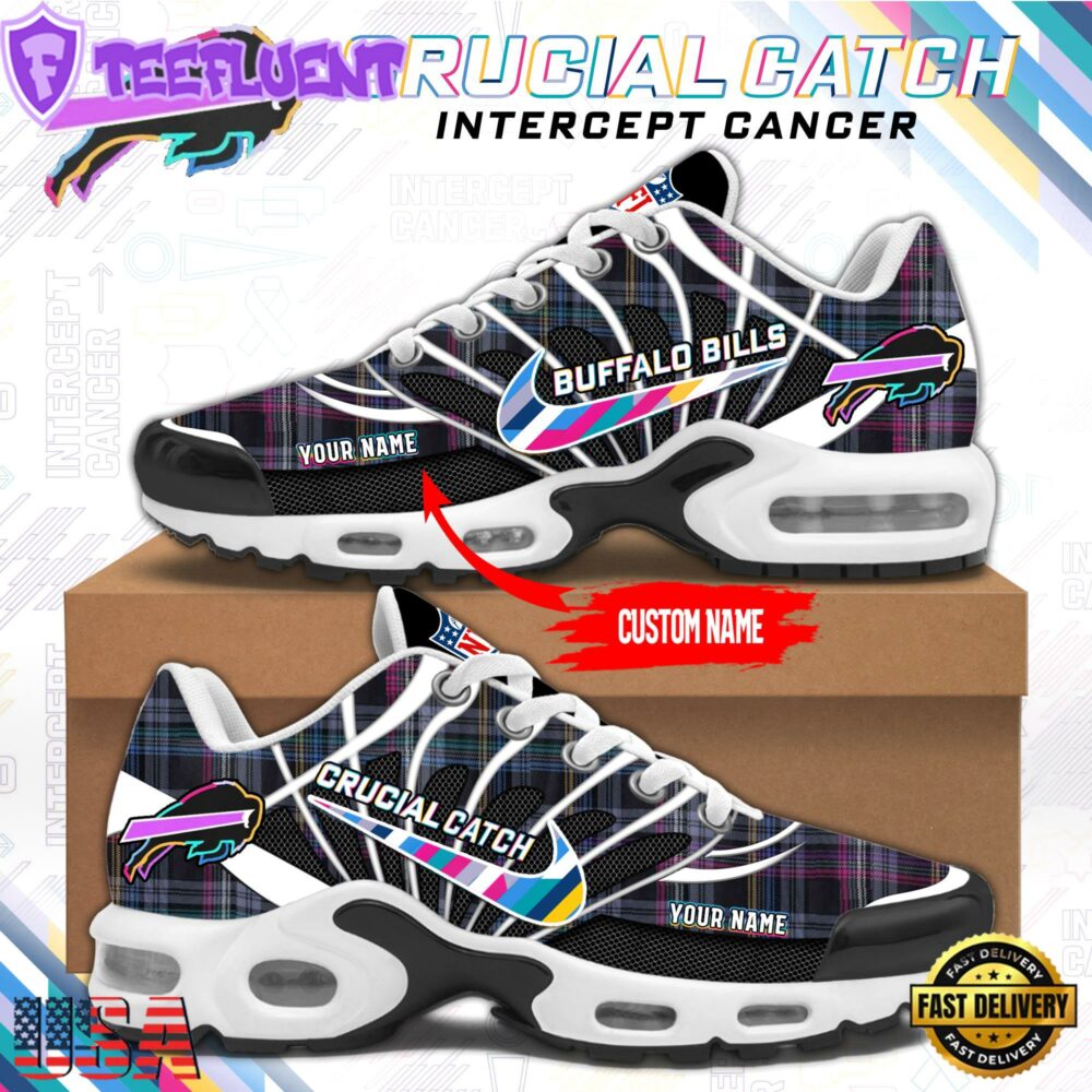 NFL Buffalo Bills Crucial Catch Intercept Cancer Air Max Plus Shoes Sneaker