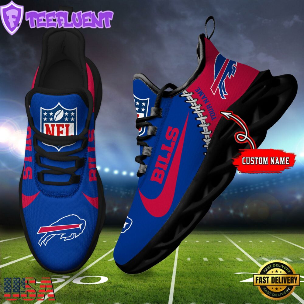 NFL Buffalo Bills Football Team Design Max Soul Shoes, Football New Sneaker Shoes