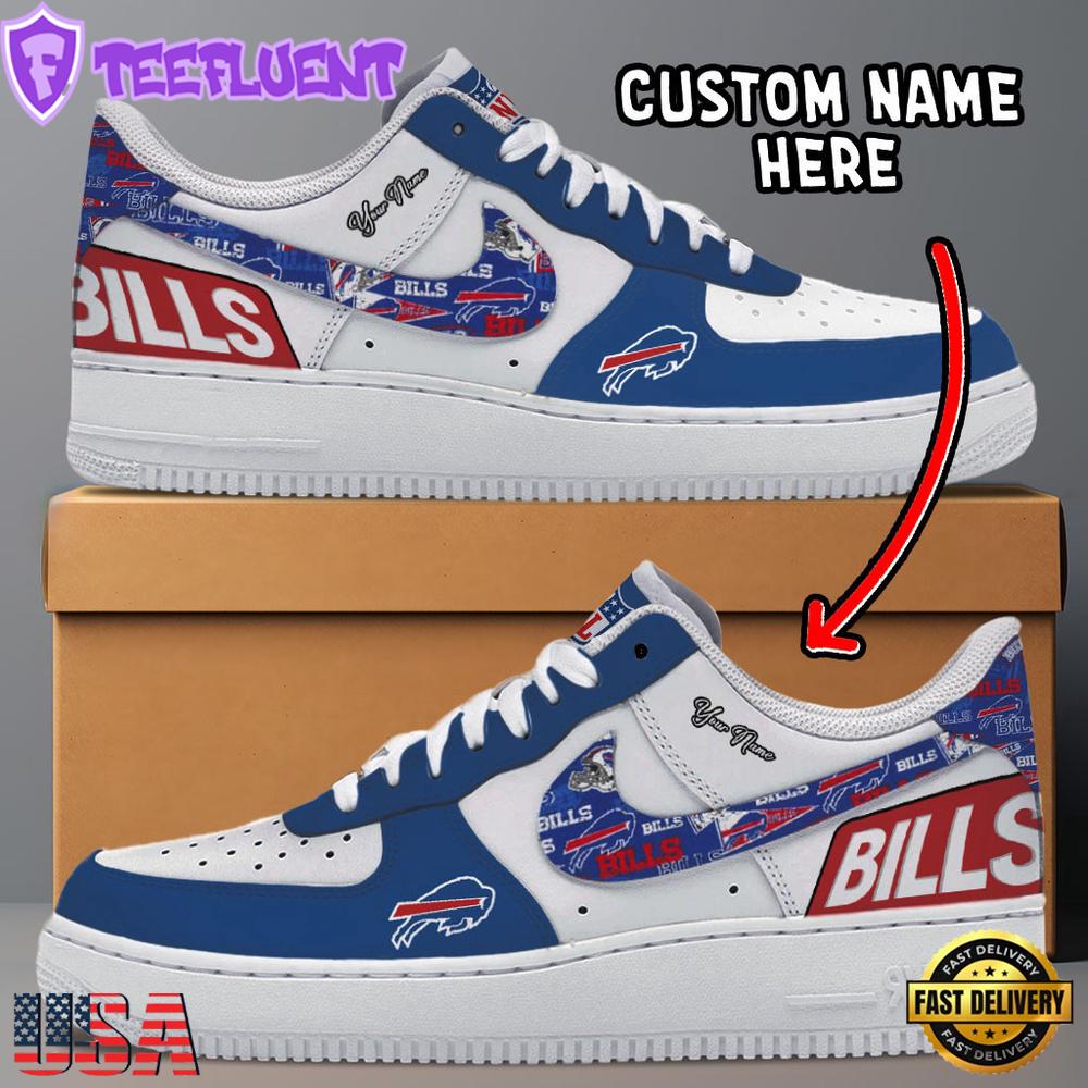 NFL Buffalo Bills Logo Team Design Custom Air Force 1 Shoes