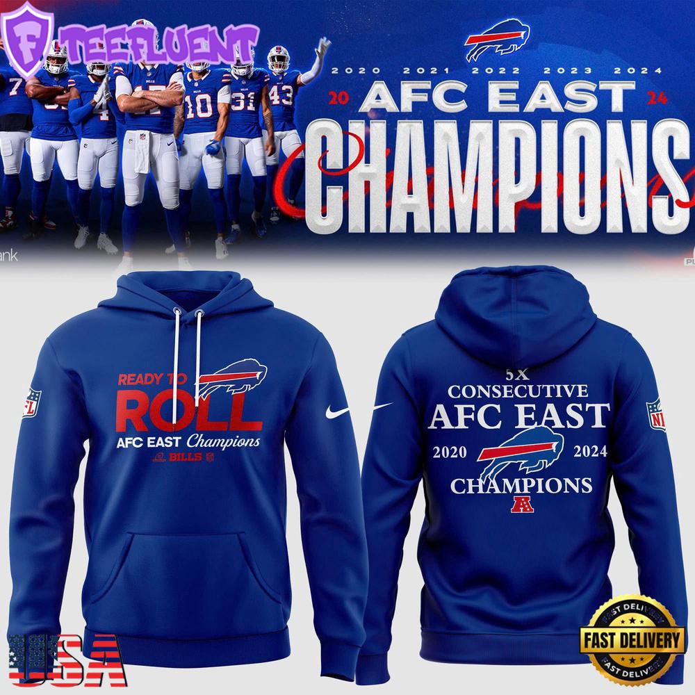 NFL Buffalo Bills Ready To Roll AFC East Division Champions Hoodie