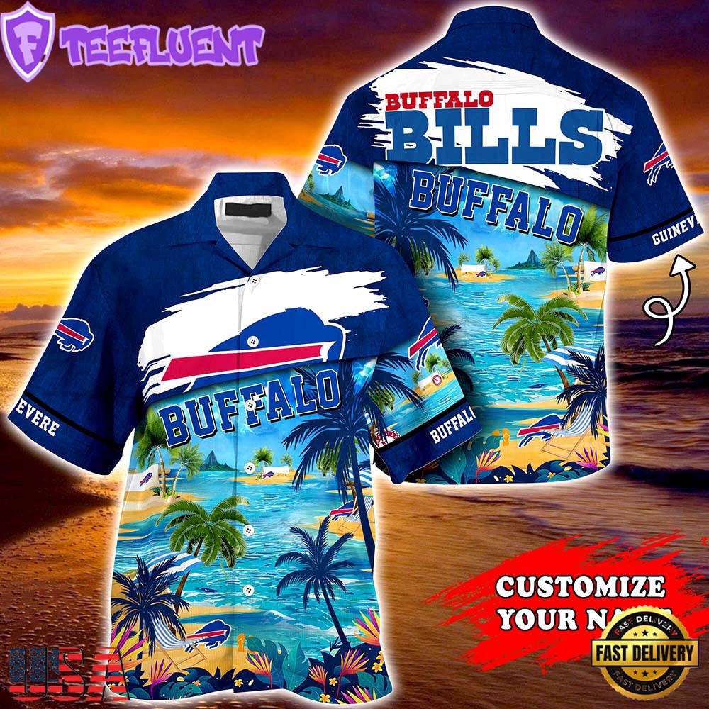 NFL Buffalo Bills Summer Button Up Hawaii Shirt