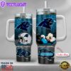 NFL Carolina Panthers Mickey Mouse Custom Stanley Quencher 40oz Stainless Steel Tumbler With Handle