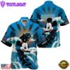 NFL Carolina Panthers Mickey Mouse Surfing Custom Name Hawaiian Shirt