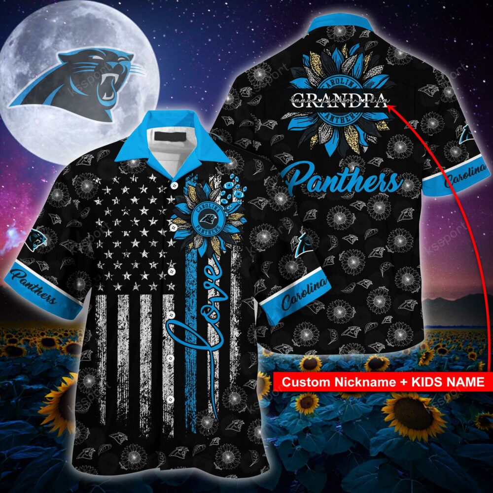 NFL Carolina Panthers Sunflower For Mother Day Father Day Hawaiian Shirt