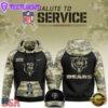 NFL Chicago Bears 2024 Salute to Service Club Black Camo Hoodie Best Veterans Day Gift