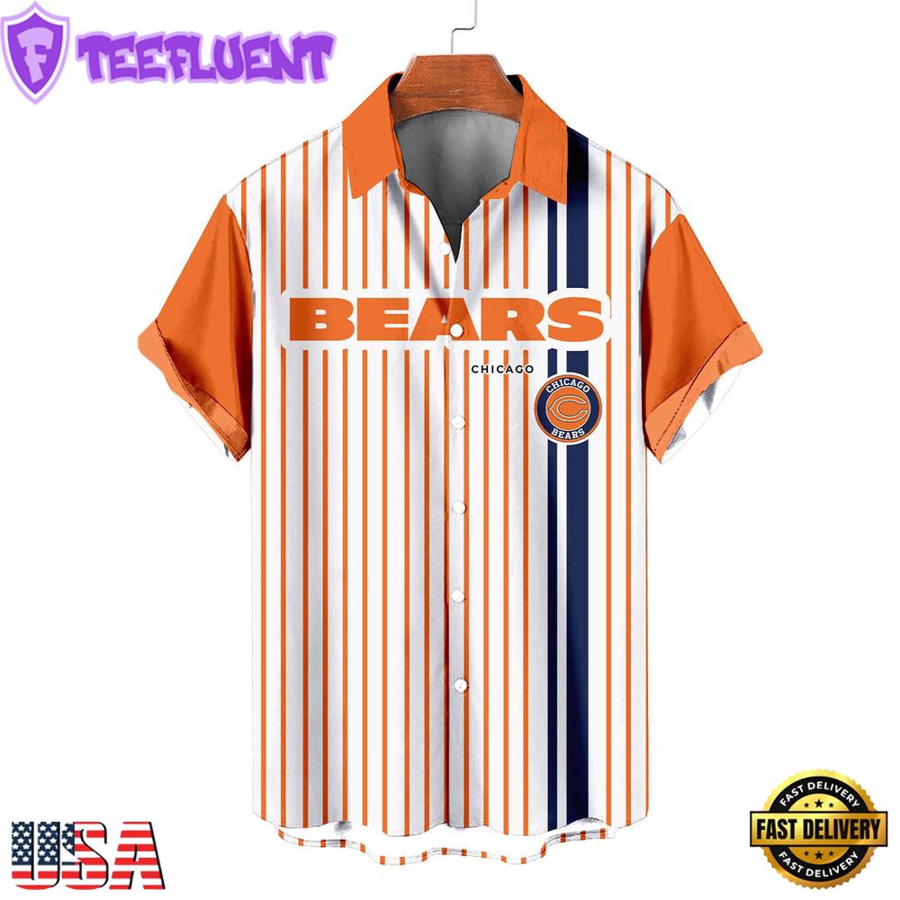 NFL Chicago Bears Classic Retro Mascot Line Summer Beach Hawaiian Shirt