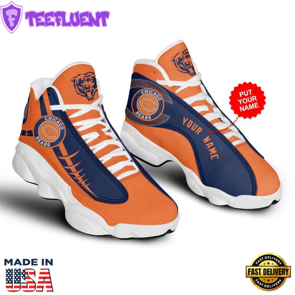 NFL Chicago Bears Custom Name Air Jordan 13 Sneakers