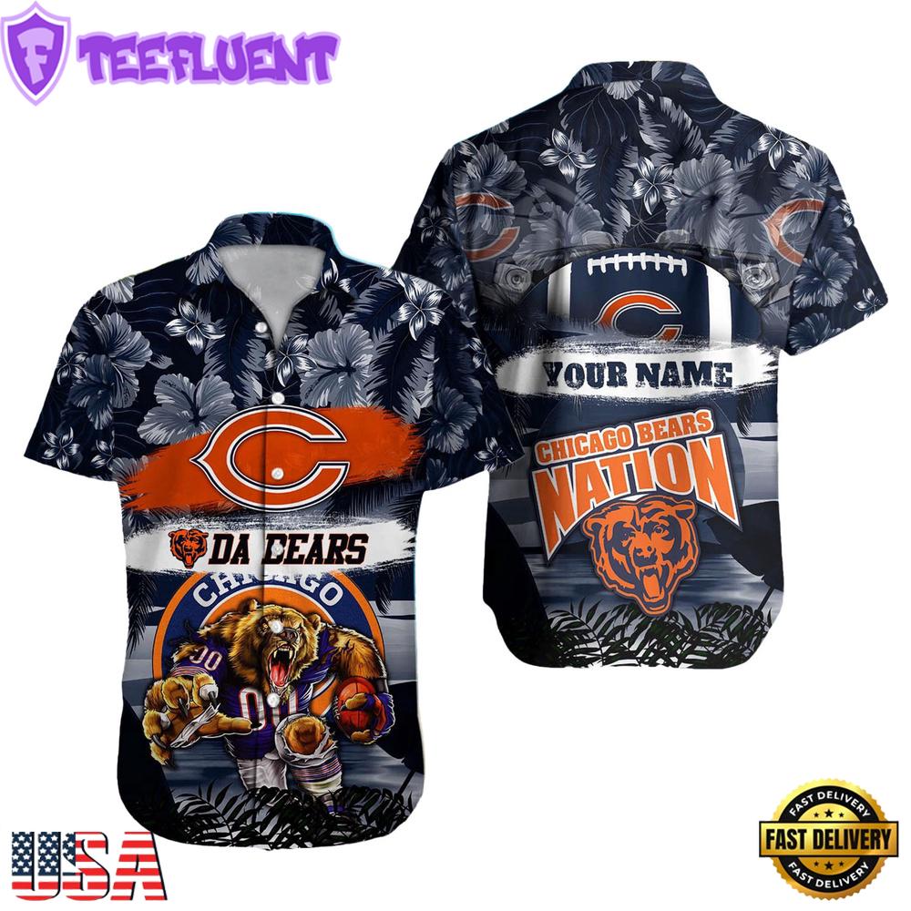 NFL Chicago Bears Mascot Football Summer Hawaiian Shirt NFL Chicago Bears Mascot Football Summer Hawaiian Shirt